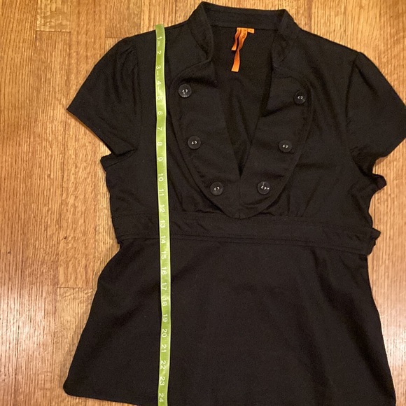 BCBG Generation Black Cotton Top Size Medium - Picture 11 of 11